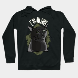 Black Cat Zoning Out Hoodie